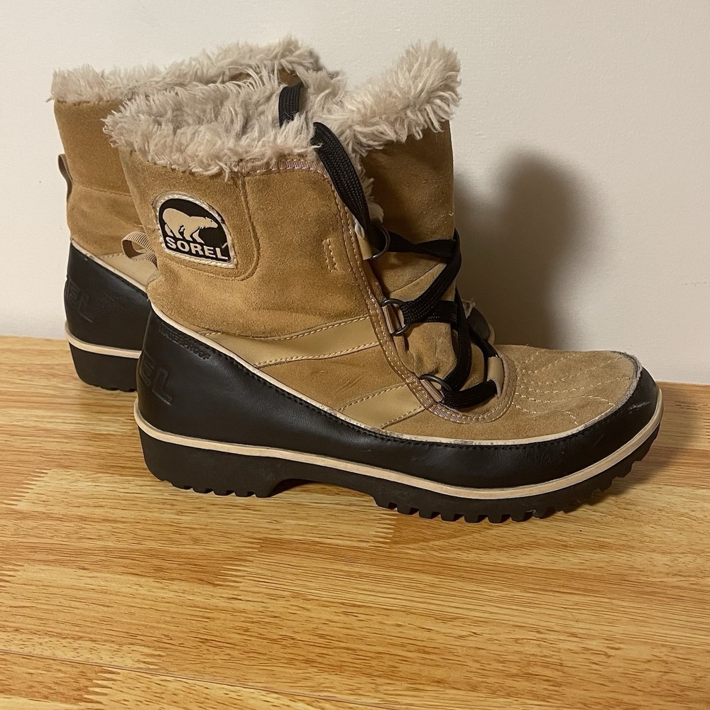 SOREL Tivoli II Tan Suede Waterproof Lined Winter Boots NL2089-373 Womens 9